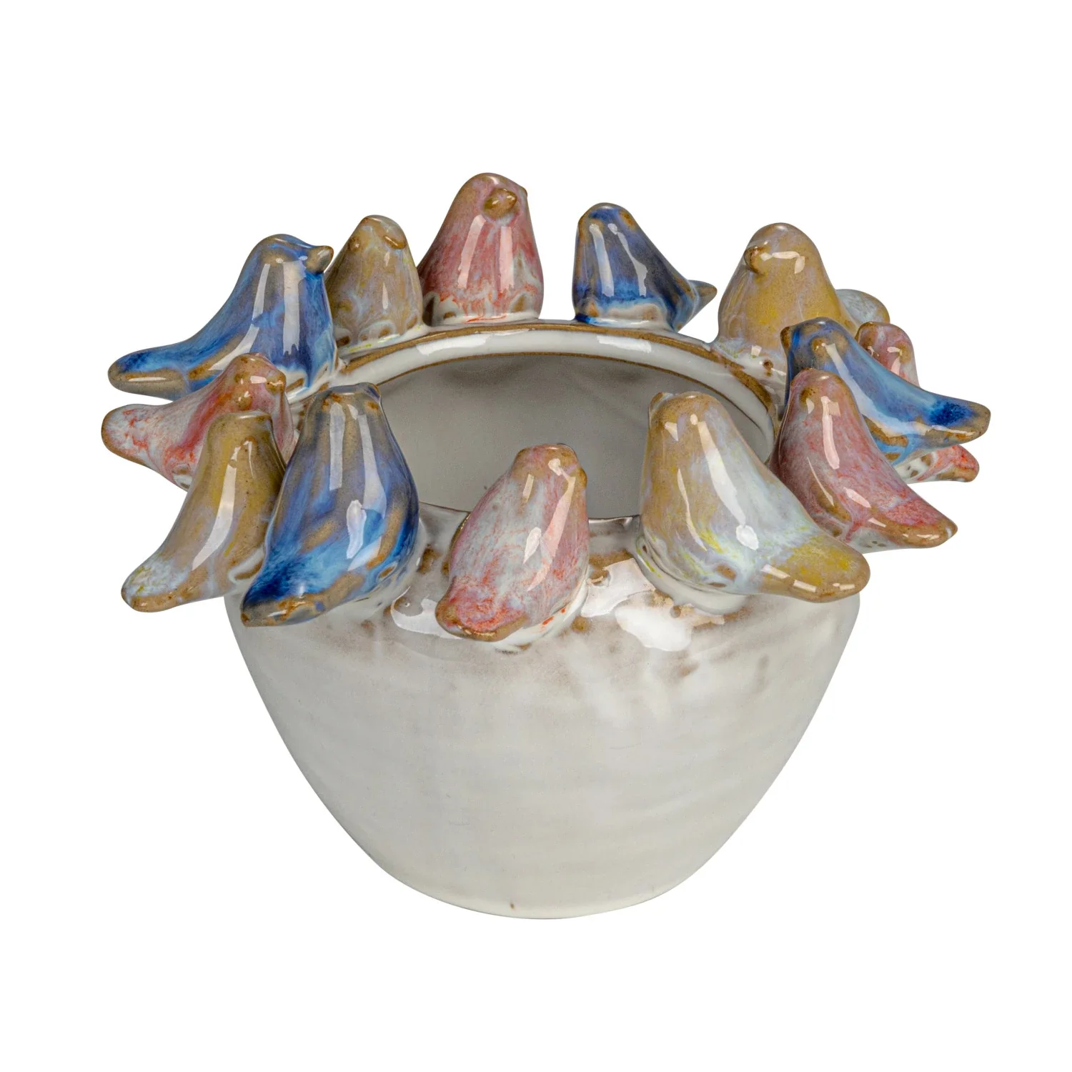 Birds Stoneware Planter - Image 2
