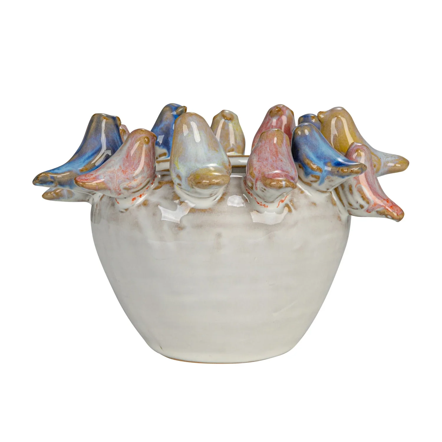 Birds Stoneware Planter - Image 3