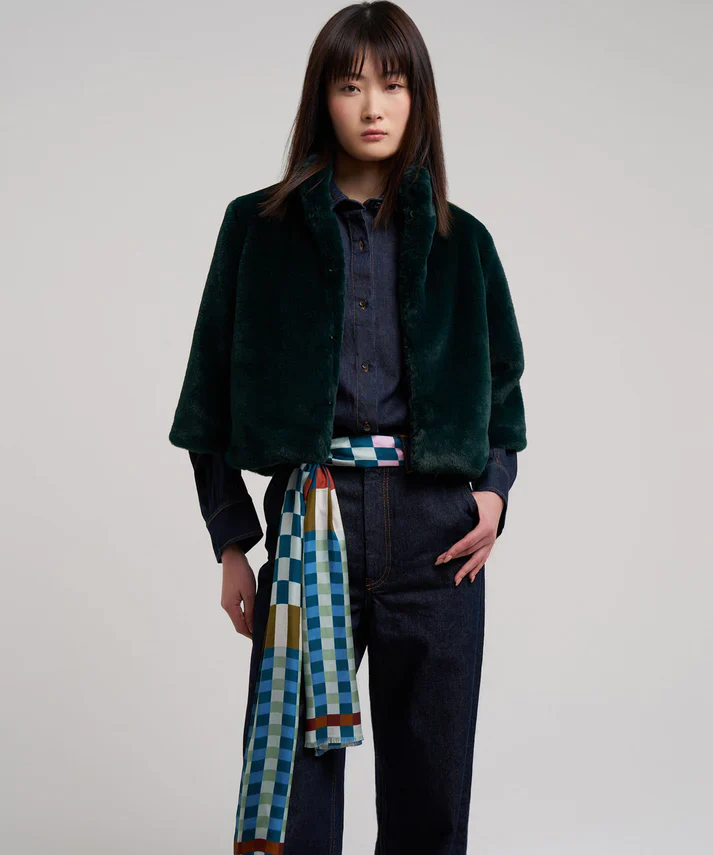 Checks Checks Silk Oblong Scarf - Image 3