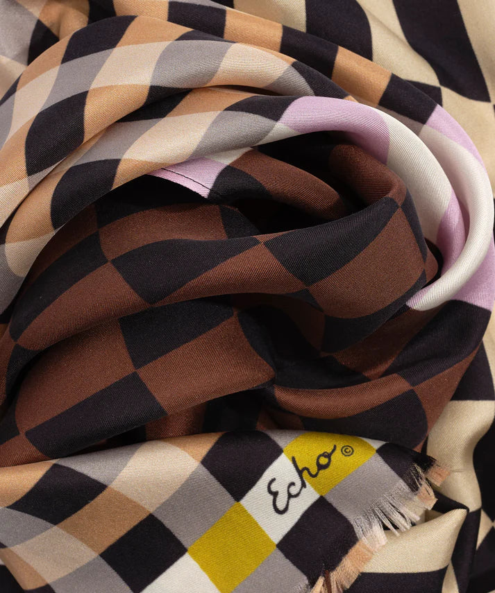 Checks Checks Silk Oblong Scarf - Image 6