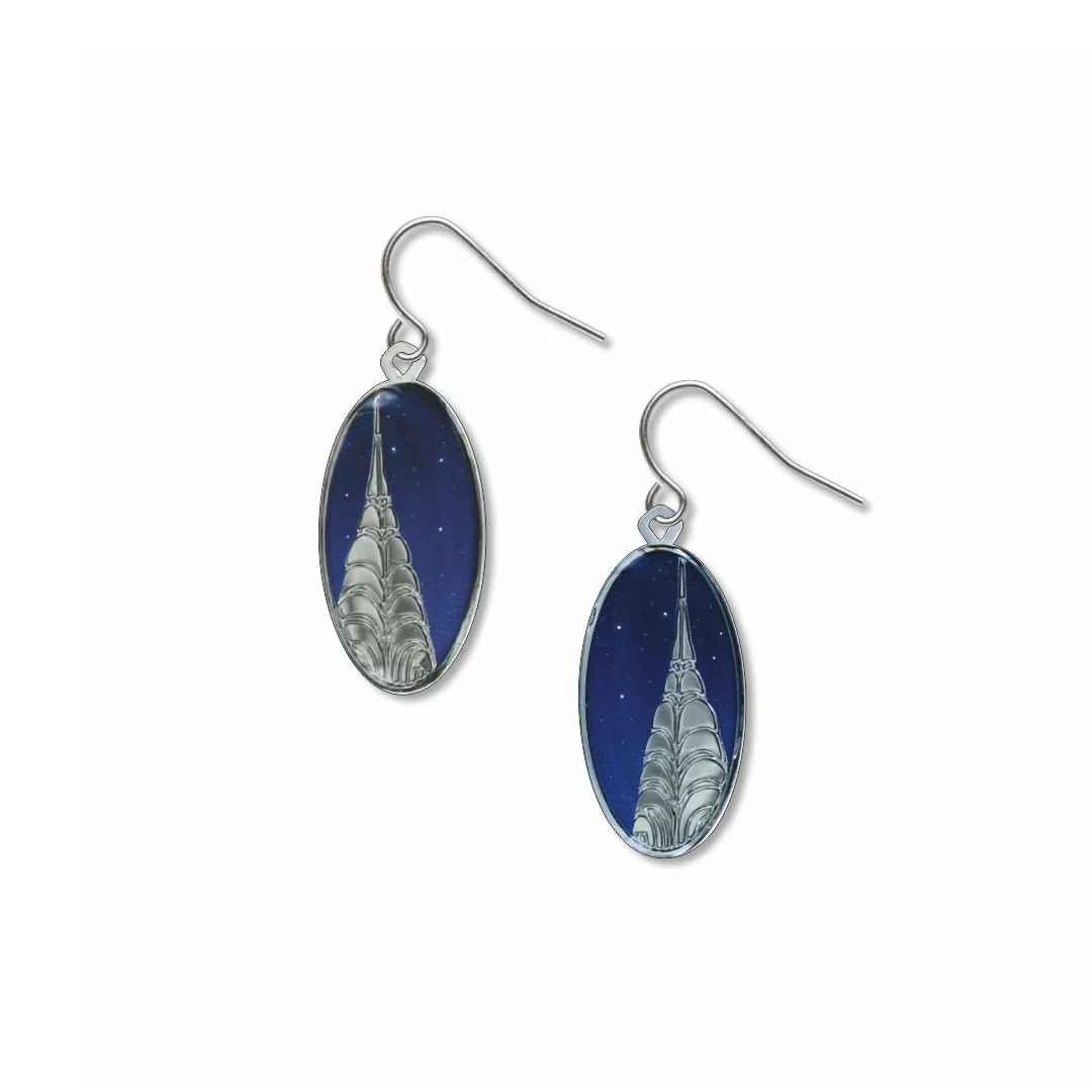 Chrysler Building At Night Earrings