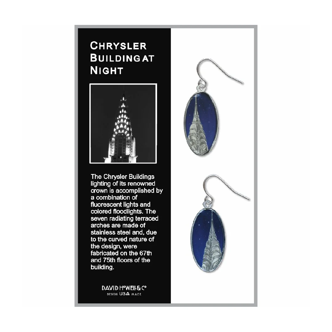 Chrysler Building At Night Earrings - Image 3