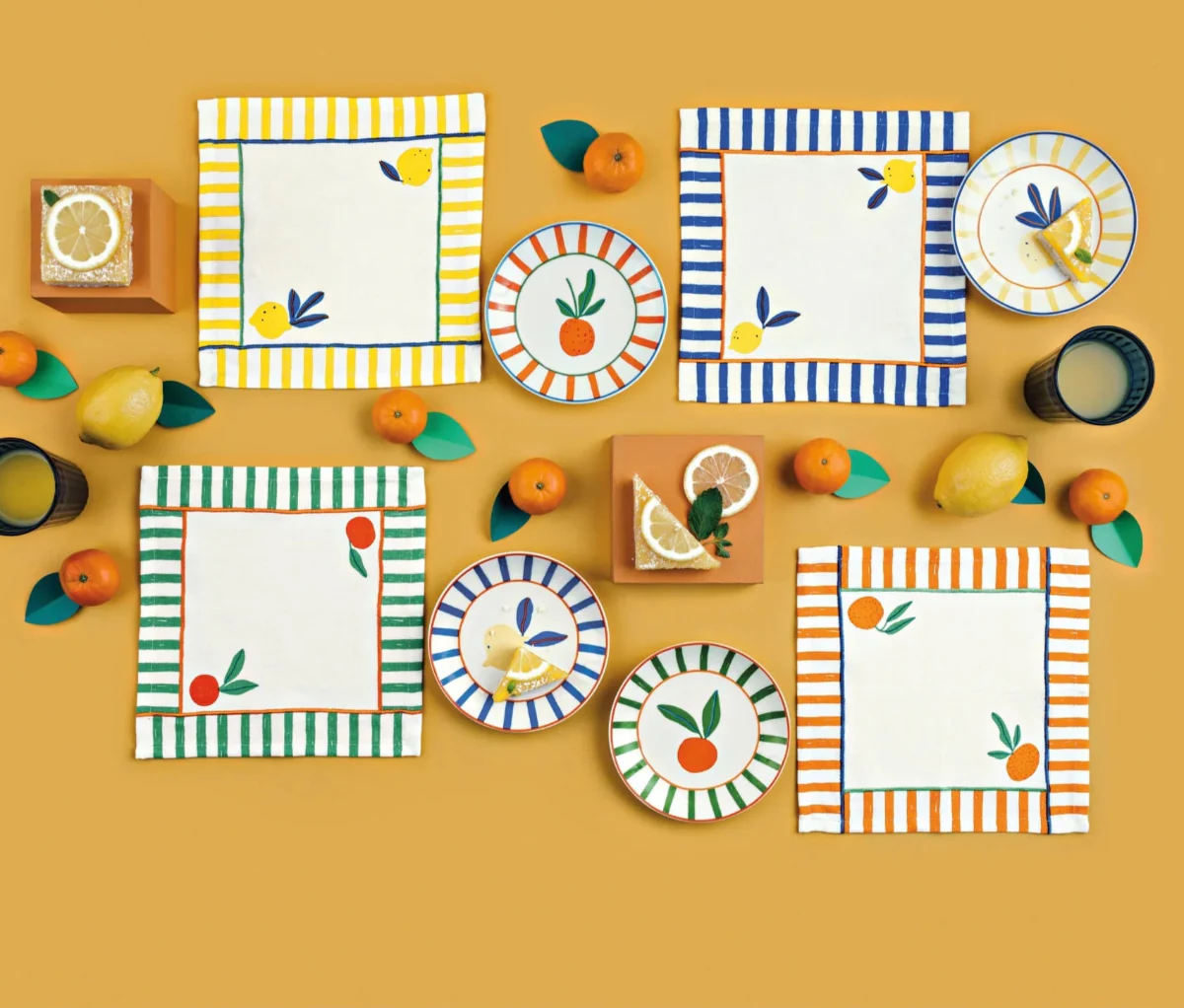 Citrus Burst Cocktail Cloth Napkins - Image 2