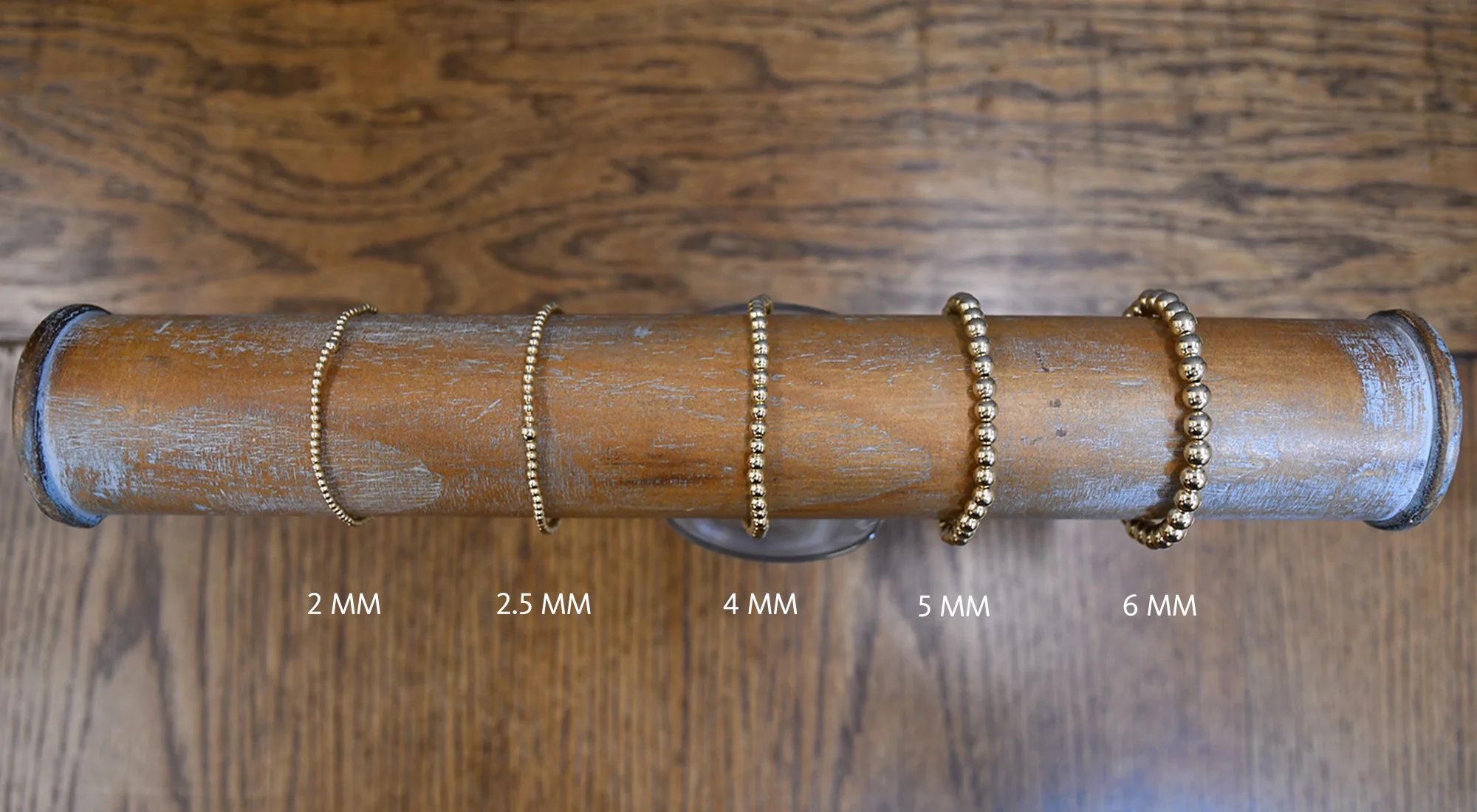 Classic Gold Bead Stackable Bracelet - Image 8
