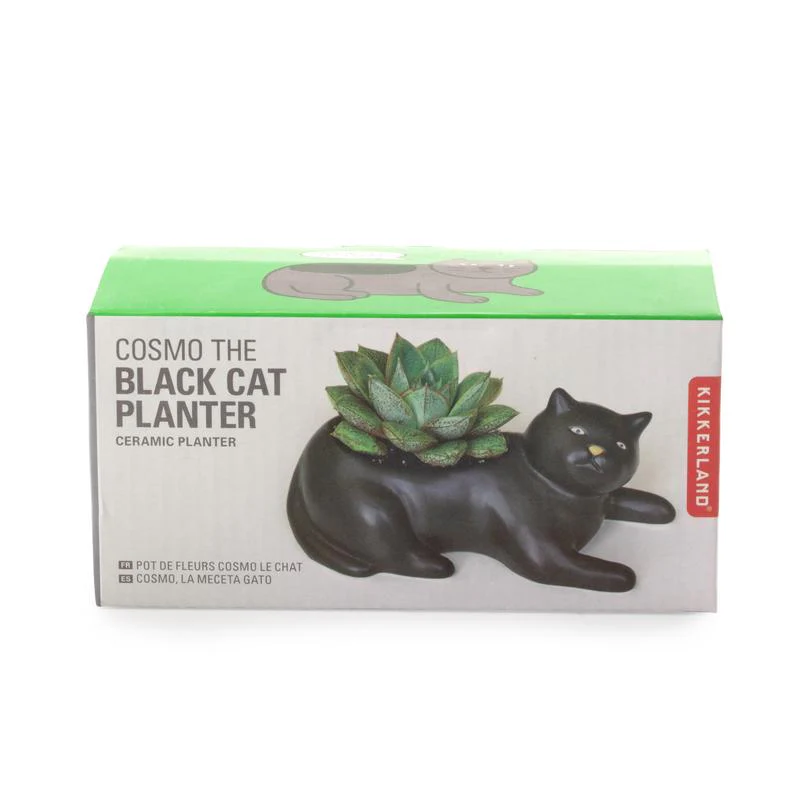 Cosmo The Black Cat Planter - Image 3