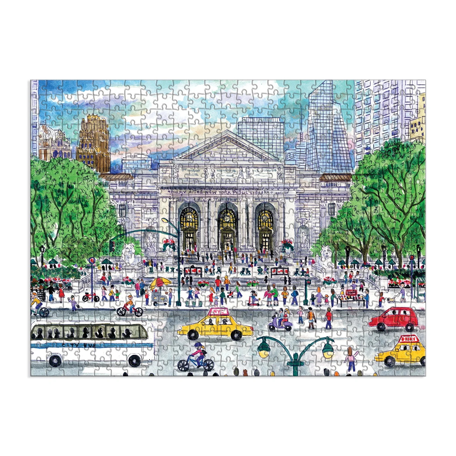 Springtime at The Library Double-sided Puzzle - Image 3