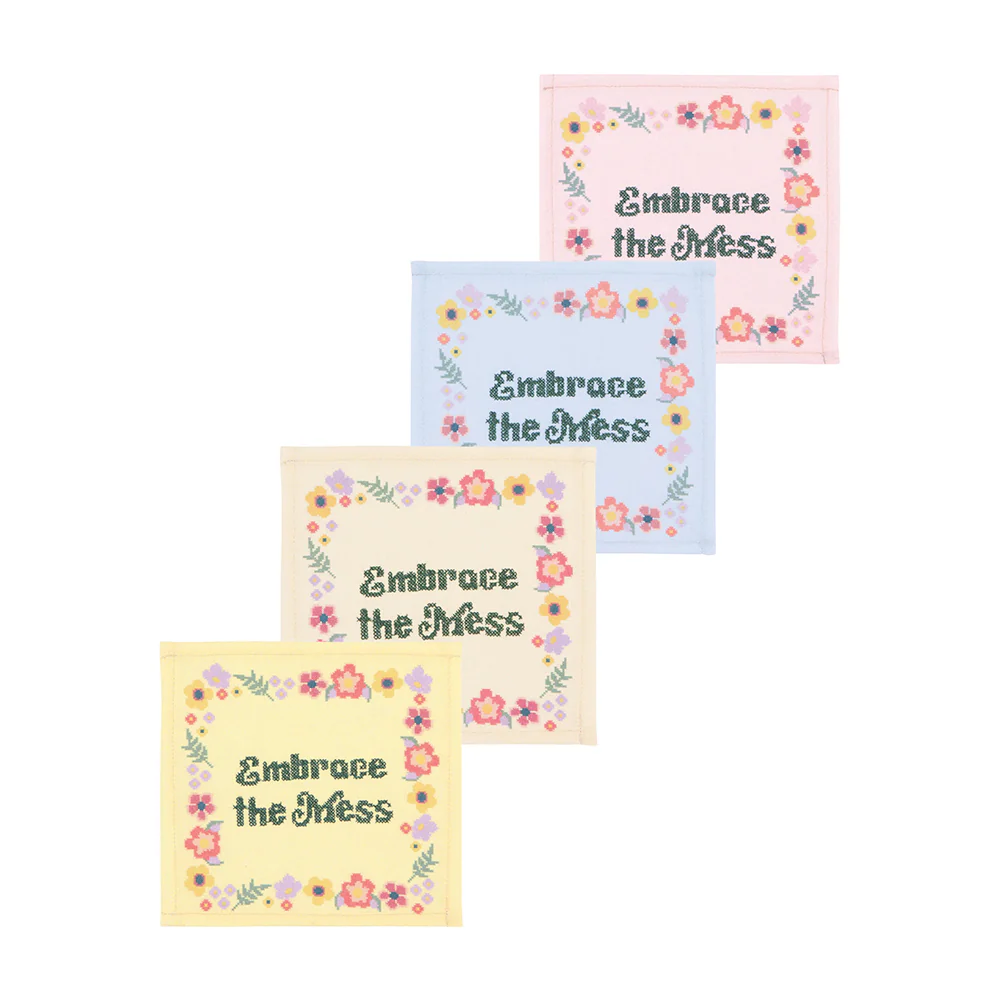 Embrace the Mess Kitschy Cocktail Cloth Napkins