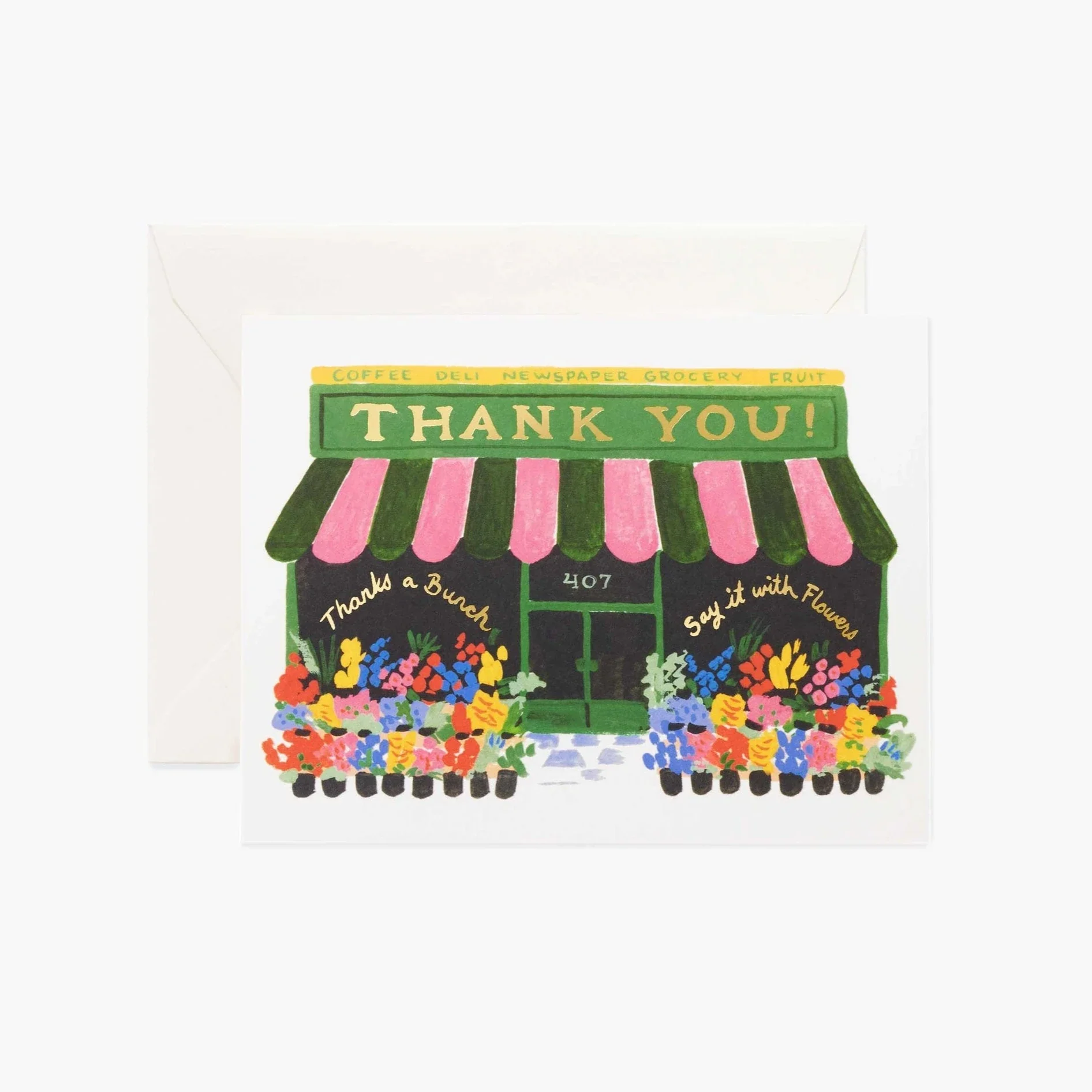 Flower Shop Thank You Notecard