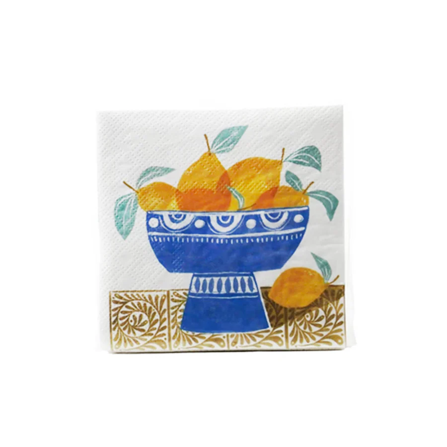 Fruit in Bowl Cocktail Napkins