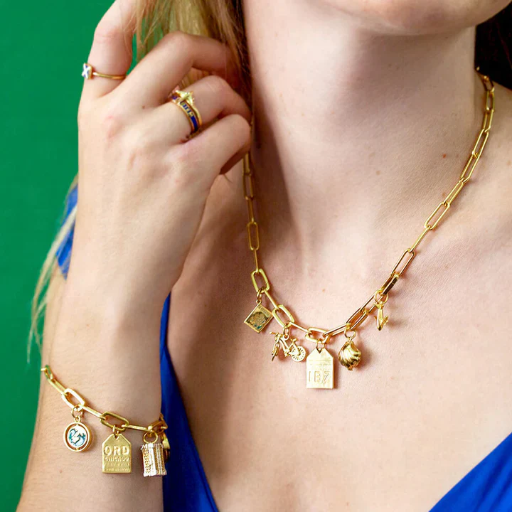 Gold Half Clip Charm Bracelet - Image 3