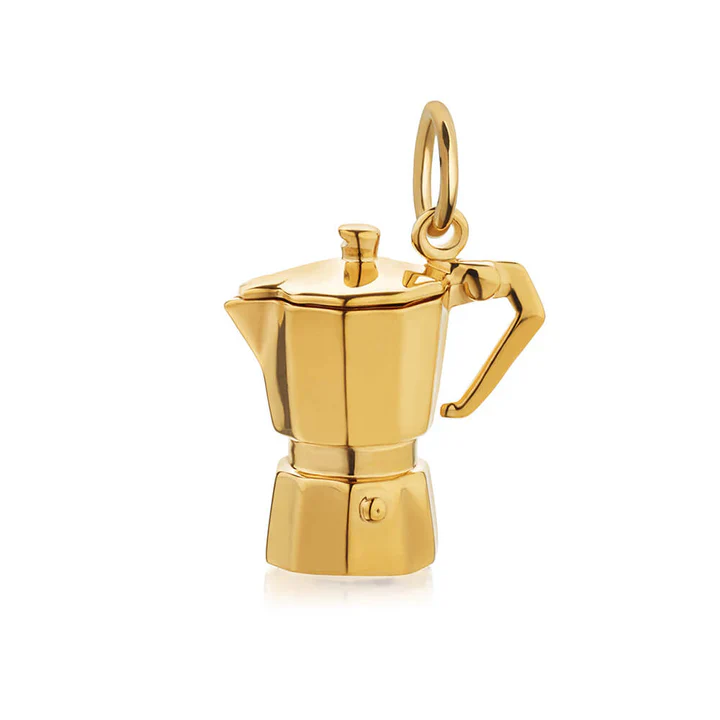 Gold Espresso Coffee Pot Charm - Image 3