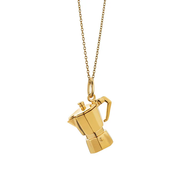 Gold Espresso Coffee Pot Charm - Image 4
