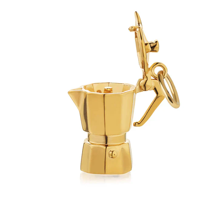 Gold Espresso Coffee Pot Charm - Image 5
