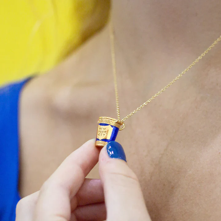 Gold New York City Coffee Cup Charm - Image 2