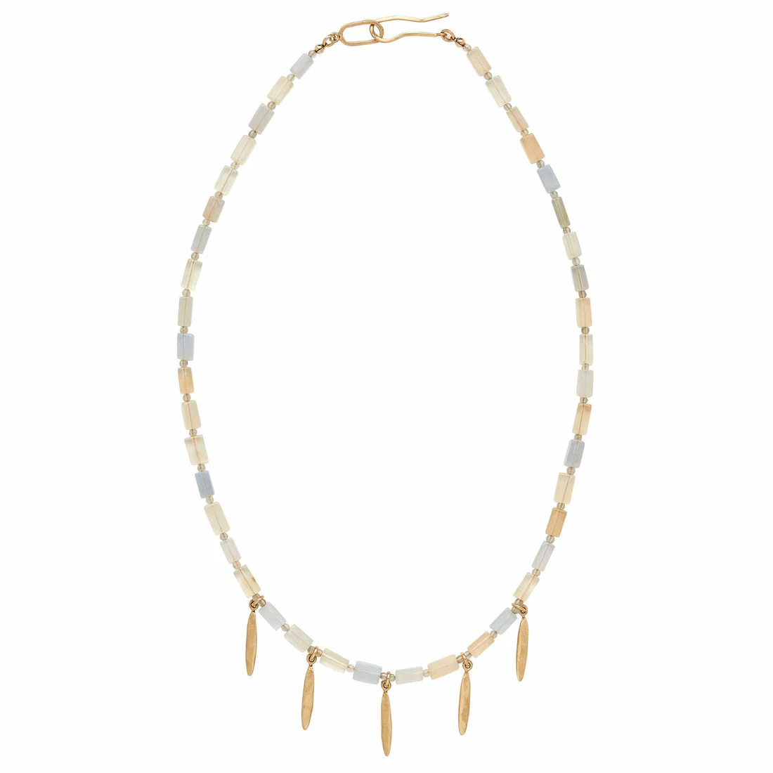 Grain Bronze Chalcedony Necklace