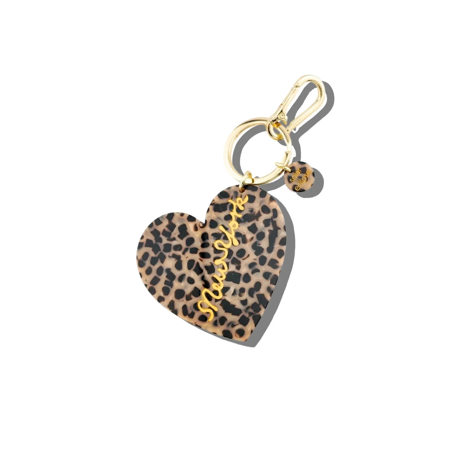 Hand-painted New York Heart Bag Charm + Keychain