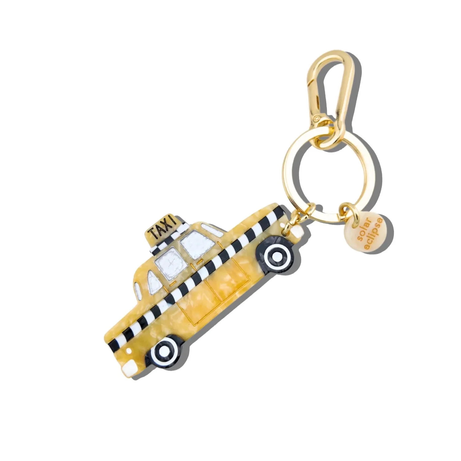 Hand-painted Taxicab Bag Charm + Keychain