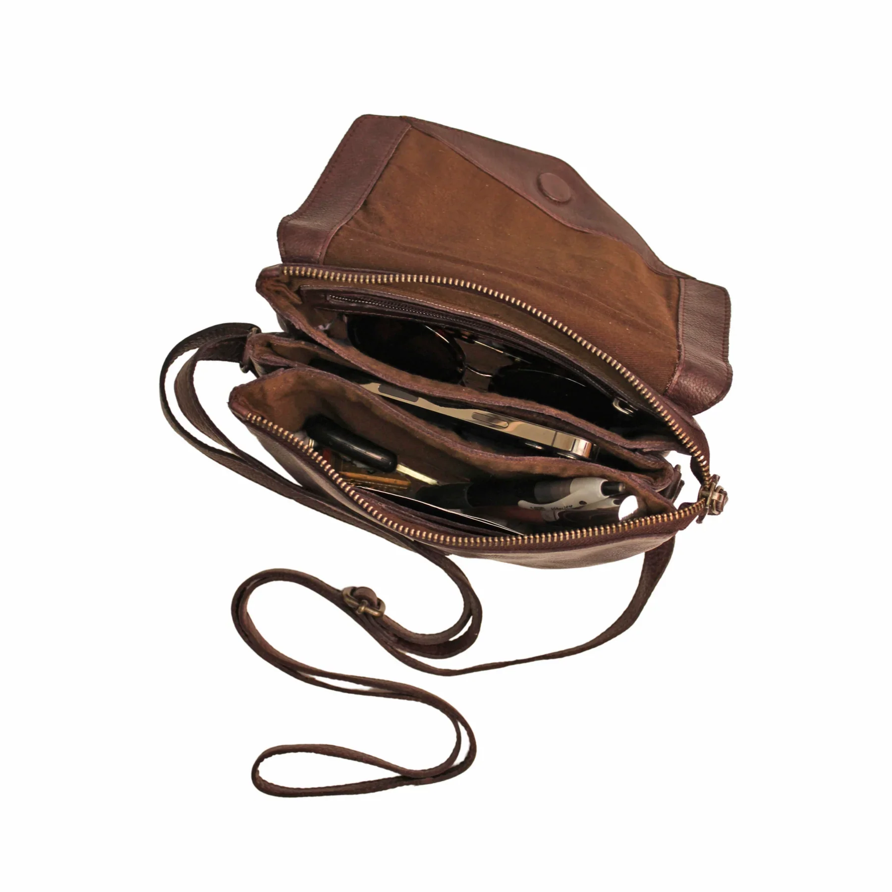 Leather Envelope Crossbody Bag: Harbor - Image 8
