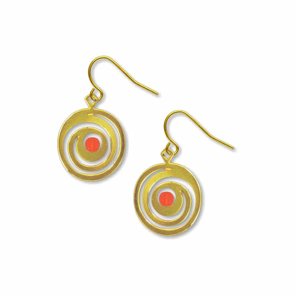 Klimt The Kiss Spirals Earrings