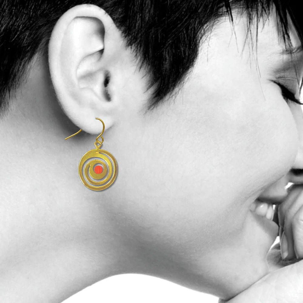 Klimt The Kiss Spirals Earrings - Image 2