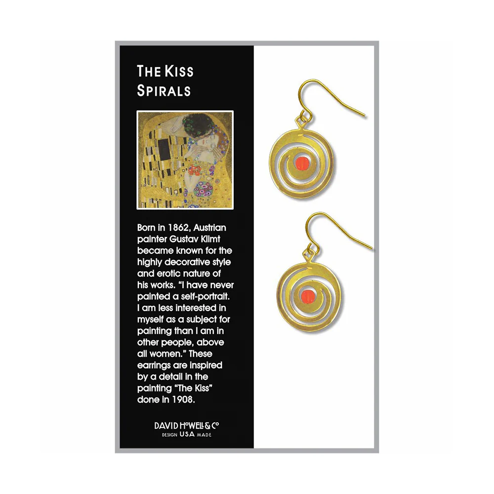 Klimt The Kiss Spirals Earrings - Image 3