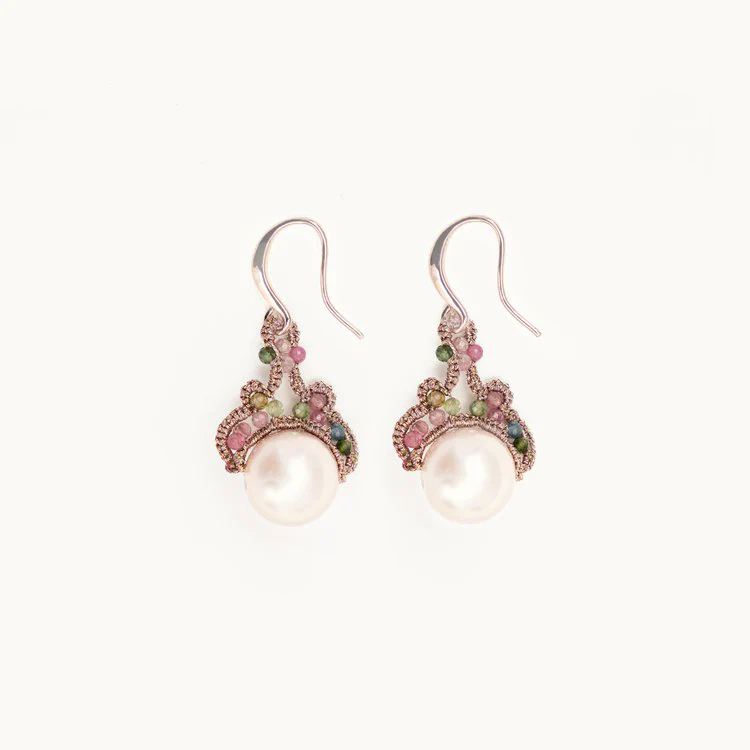 Lace Earrings: Tourmaline Moona