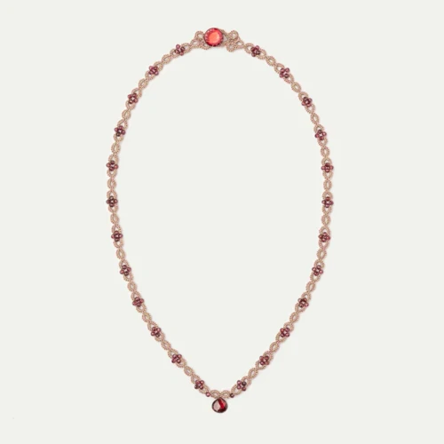 Lace Chocker: Prato in Garnet - Image 2