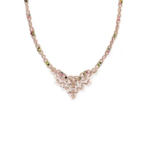Lace Necklace: Talia in Tourmaline - Image 3