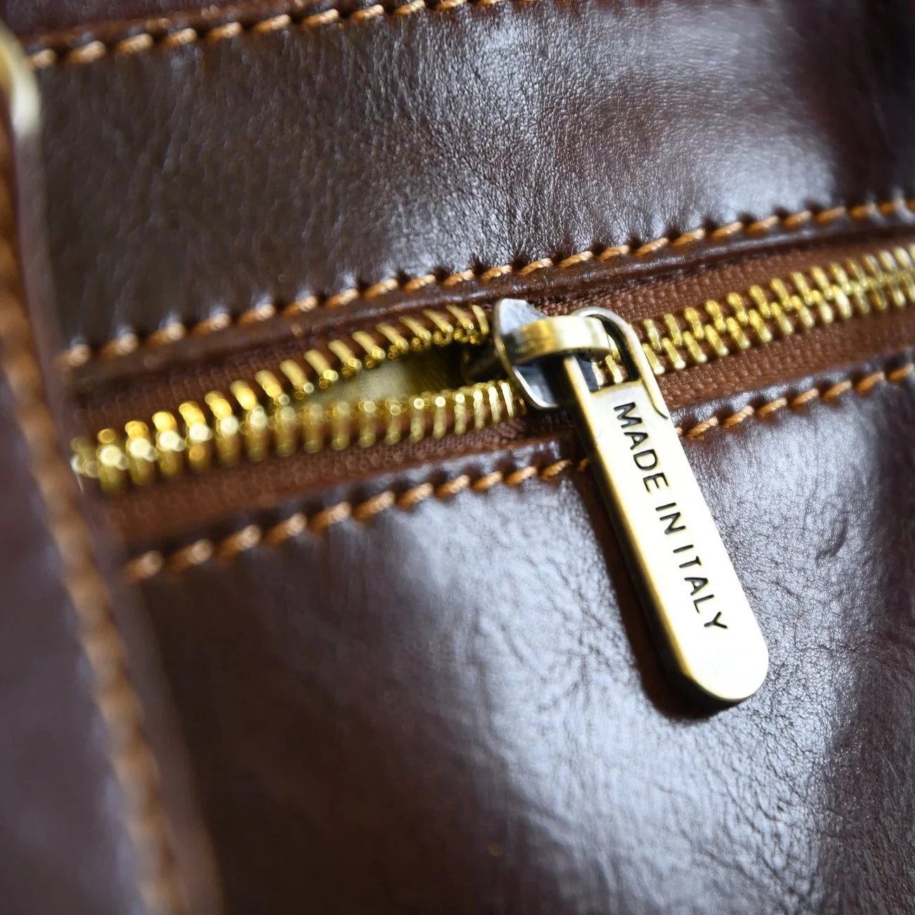 Leather NYPL Bookbinding Stamp Crossbody Bag - Image 4