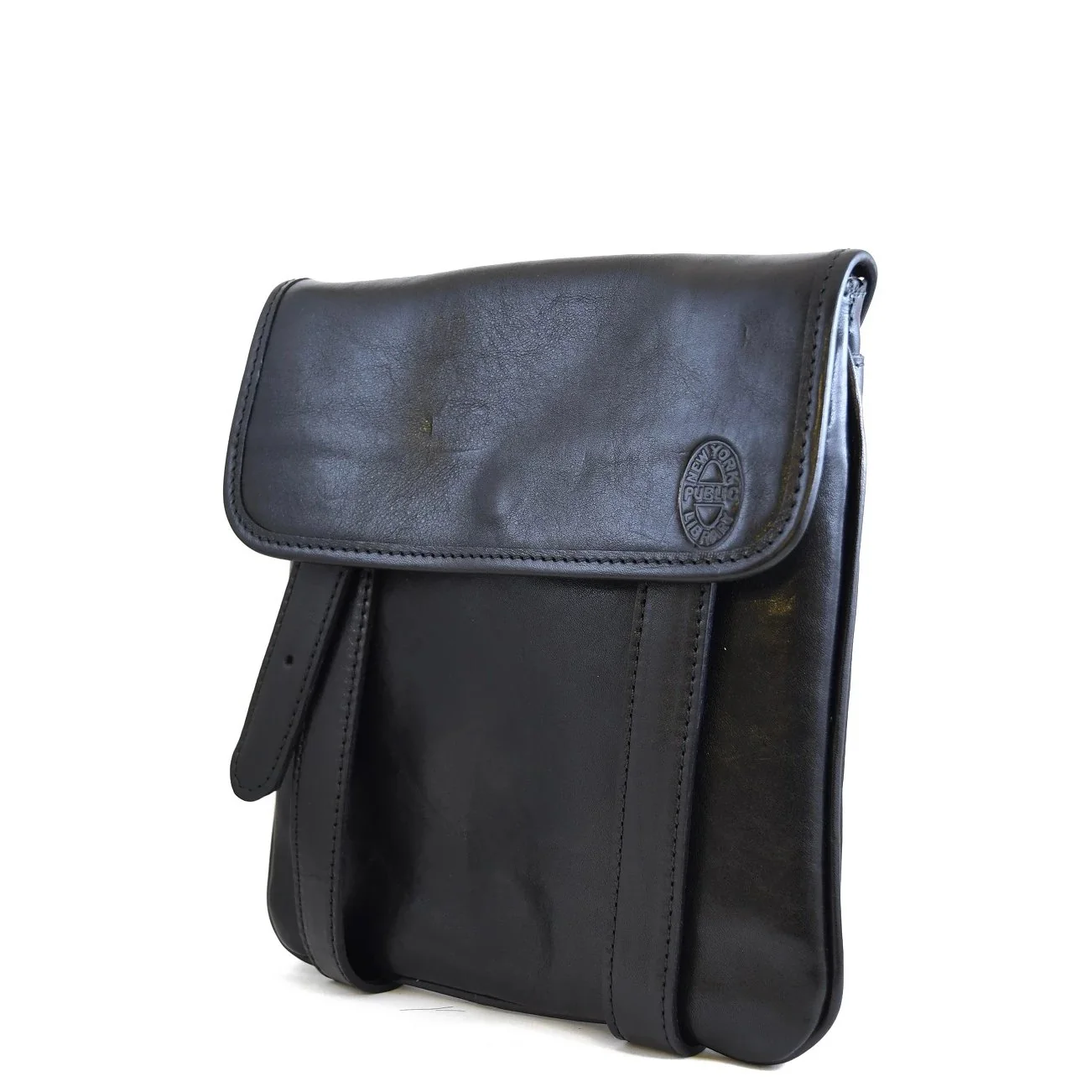 Leather NYPL Bookbinding Stamp Crossbody Bag - Image 5