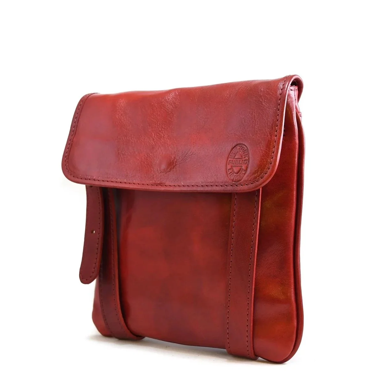 Leather NYPL Bookbinding Stamp Crossbody Bag - Image 6