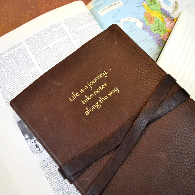 Life is a Journey Leather Journal