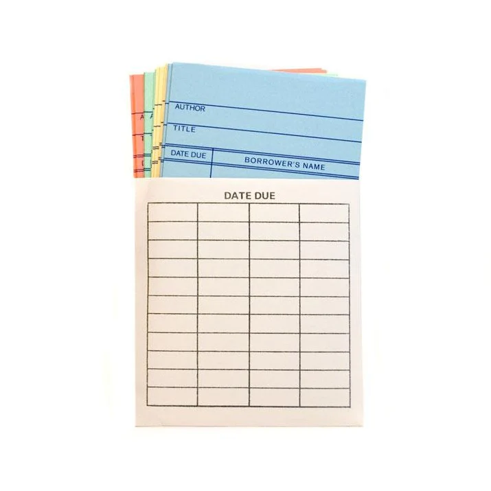 Magnetic Library Card Notecards