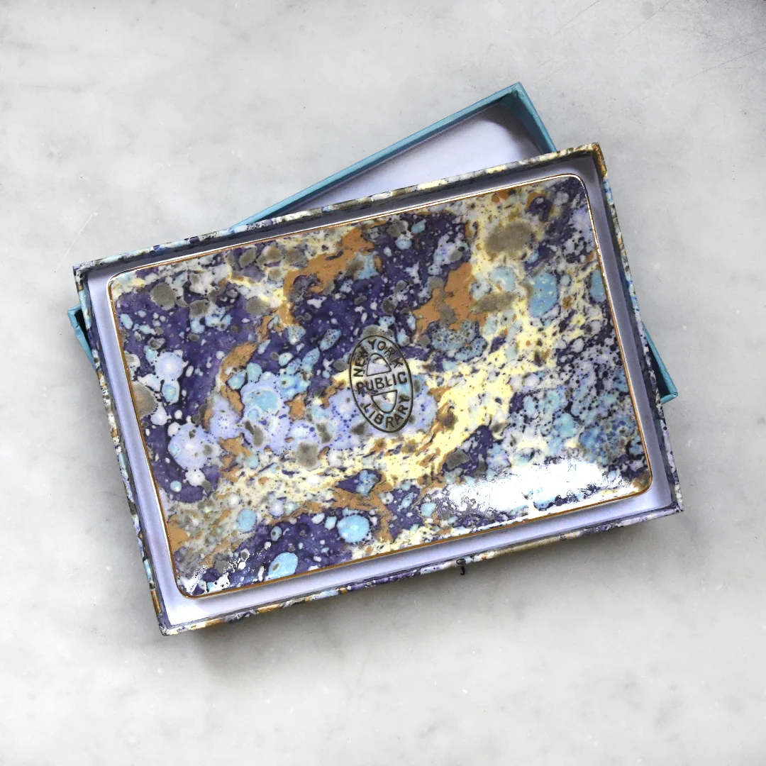 Marbleized NYPL Bookbinding Stamp Tray - Image 6