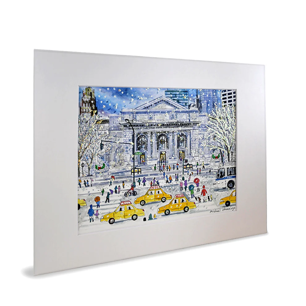 Michael Storrings's Hand-Glittered NYPL Print