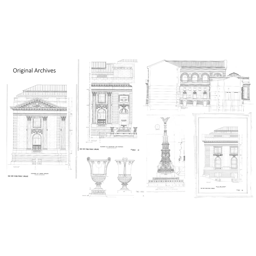 NYPL Architecture Black & White Scarf - Image 10