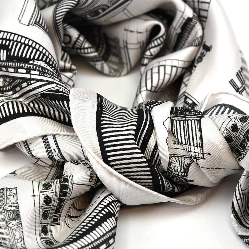 NYPL Architecture Black & White Scarf - Image 5