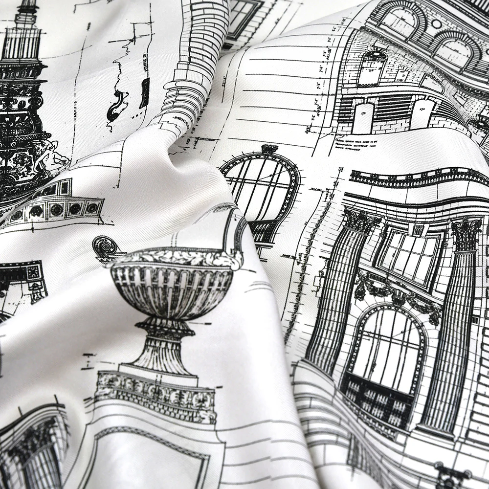 NYPL Architecture Black & White Scarf - Image 7
