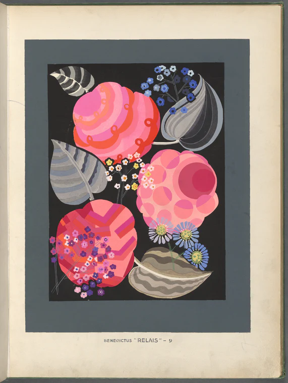 NYPL Fuchsia Roses Pleated Diamond Scarf - Image 4