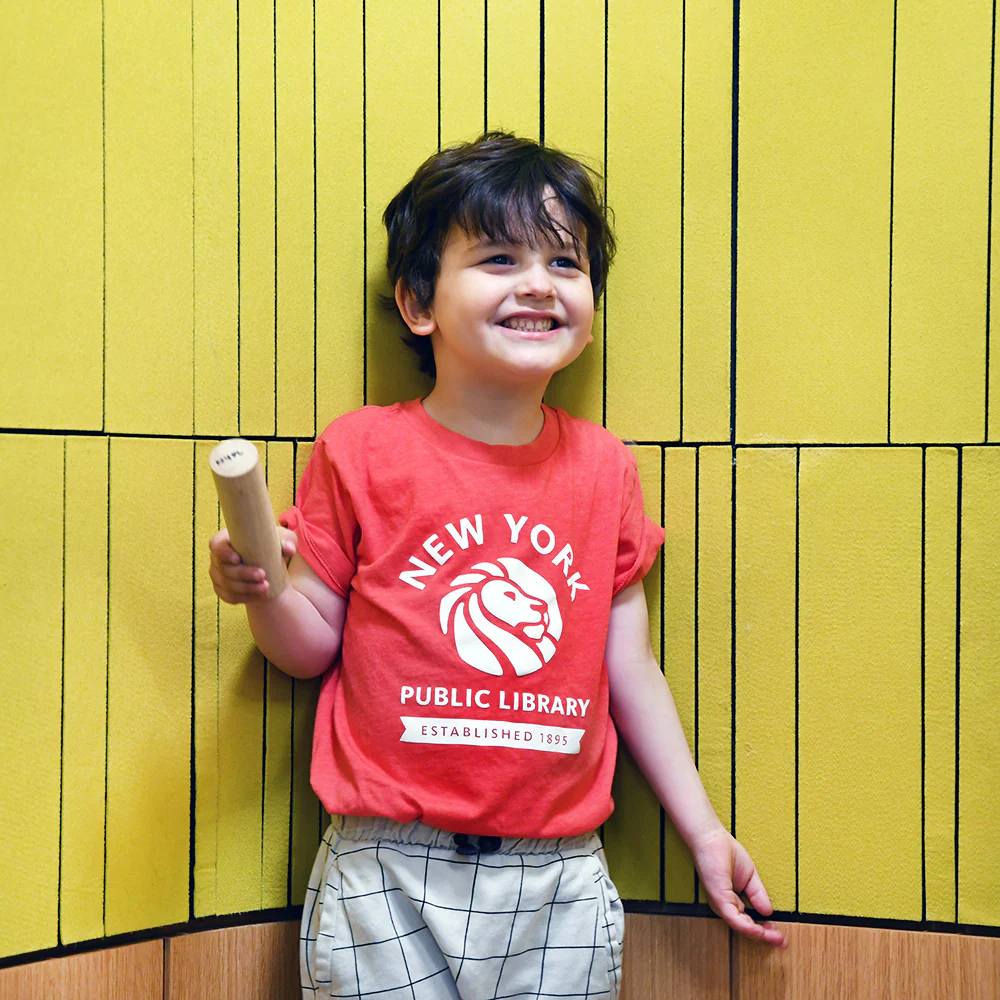 NYPL Kids Heathered Red T-Shirt