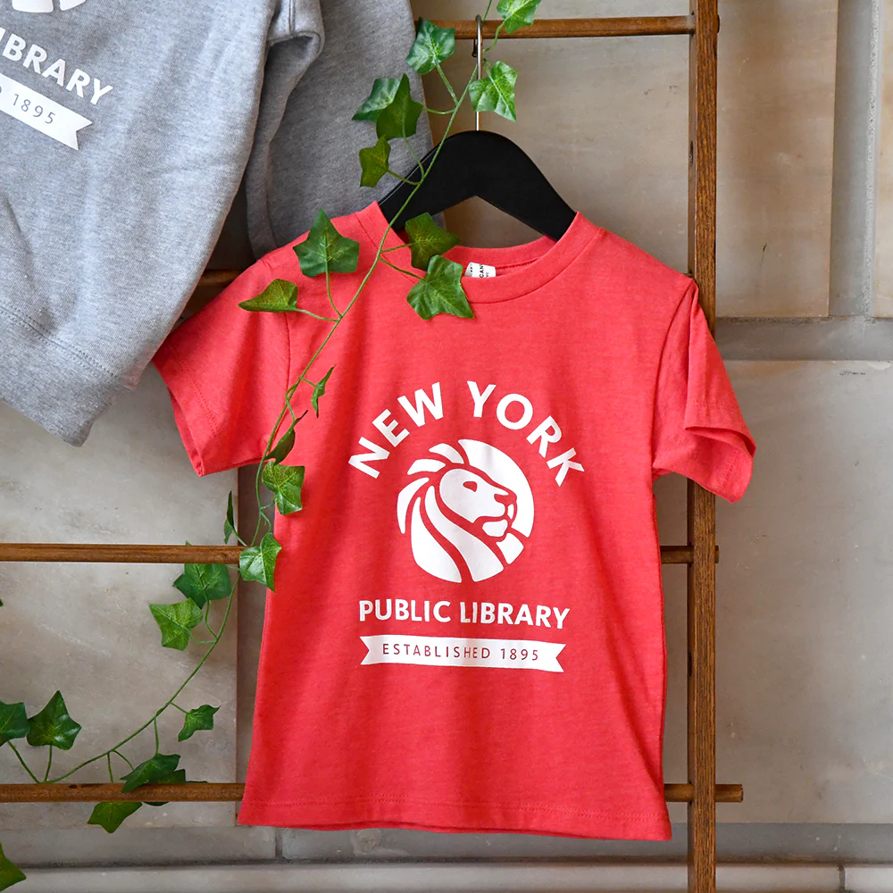 NYPL Kids Heathered Red T-Shirt - Image 2
