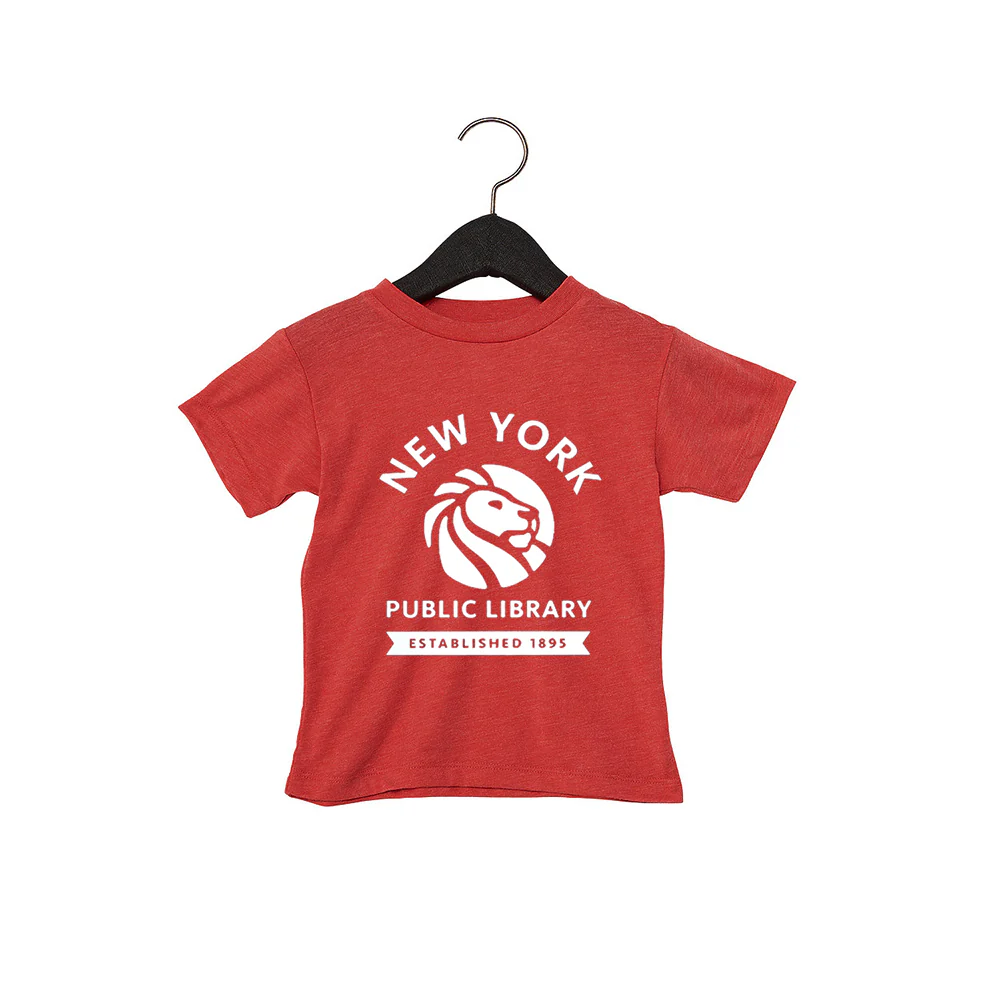 NYPL Kids Heathered Red T-Shirt - Image 3