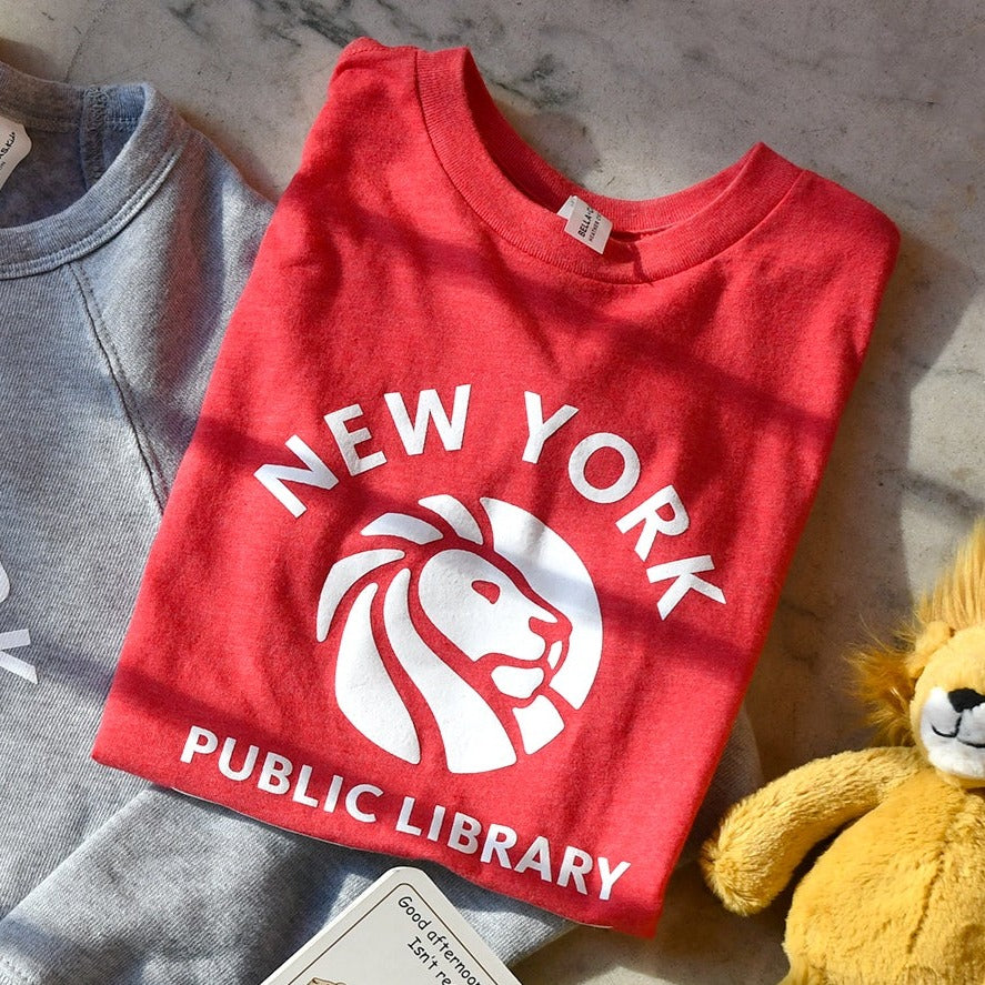 NYPL Kids Heathered Red T-Shirt - Image 4