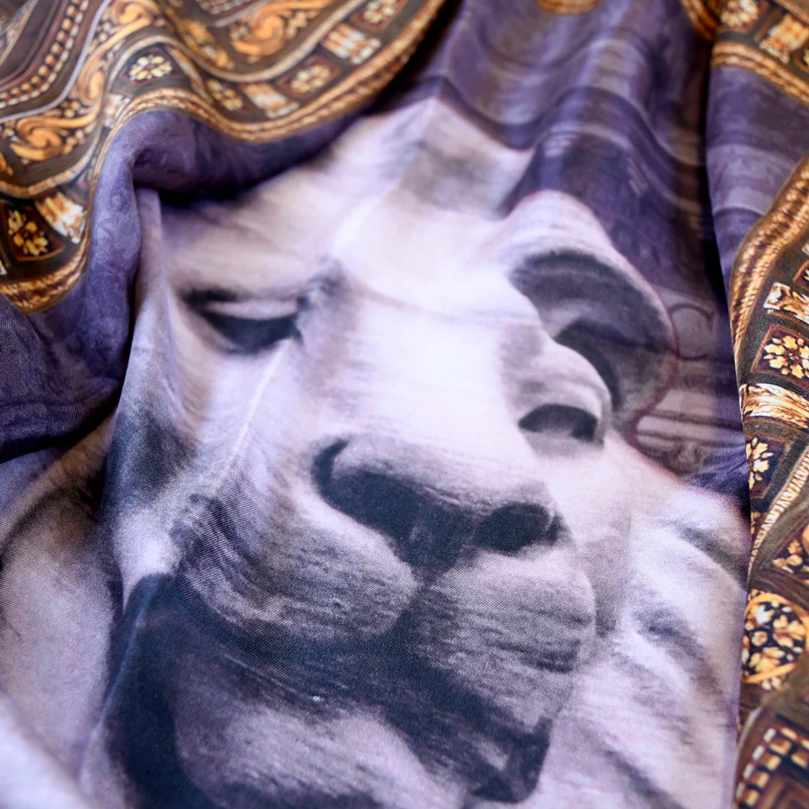 NYPL Lion Silk Scarf - Image 3