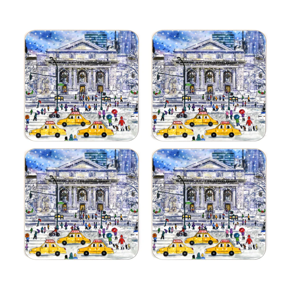 NYPL Michael Storrings Winter Coaster Set - Image 2