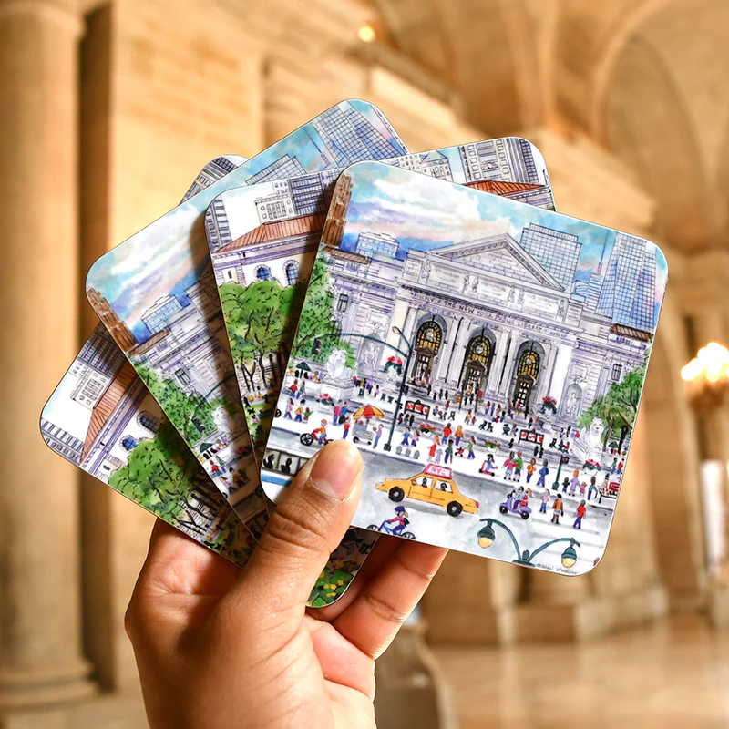 NYPL Michael Storrings Summer Coaster Set - Image 2