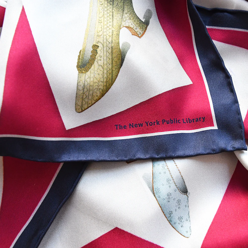 NYPL Pages of Shoes Silk Scarf - Image 3
