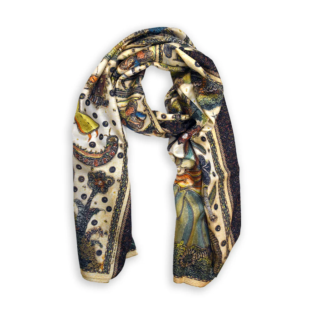 NYPL Psalms Oblong Silk Scarf - Image 2