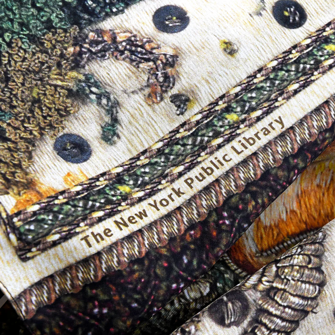 NYPL Psalms Oblong Silk Scarf - Image 4