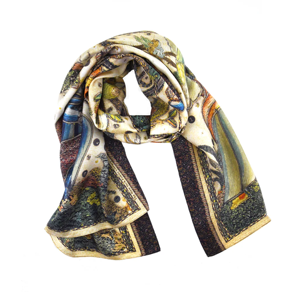 NYPL Psalms Oblong Silk Scarf - Image 5